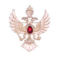 Russian double-headed eagle badge domineering animal crown eagle brooch men's suit jacket pin alisell foreign trade chest. 