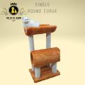 2 in 1 - Round Curve top With Double pole Scratching Post - For Your Cats. 