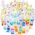 Bubble Milk Tea Stickers 50pcs Bubble Milk Tea Sticker Set Waterproof Diy Decal Kit for Phone Laptop Skateboard Cute Graffiti Design for Southeast Asian Buyers Cute Bubble Tea Stickers. 