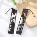 Creative Handmade School Sandalwood Bookmarks Kids Students Gift Carving Wood Bookmarks Stationery. 