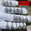 40 Style Lovers Lab Diamond Cz Promise Ring 925 Sterling Silver Engagement Wedding Band Rings for women men Party Jewelry Gift. 