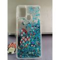 For Samsung M31 Back Cover Water Glitter Shiny Soft Silicon with free pop socket Case for Girls. 
