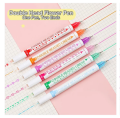 6 Pcs Line Shaped Colorful Stamp Markers. 