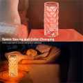 Crystal Lamp, Rose Diamond Table Lamp, 16 Colors RGB With Touch And Remote Control, USB Rechargeable Decorative Acrylic Rays lamp, Christmas decorations, Atmosphere Light for Living Room, Bedroom, Bar, Fancy Table Lamps for Home Decoration and Gifts. 