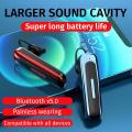 Wireless Bluetooth 5.0 Headset Business Headphone Long Standby Hands-free Earpiece IPX5 Waterproof Earphone With Microphone. 