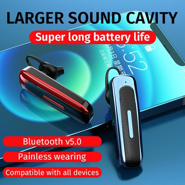 Wireless Bluetooth 5.0 Headset Business Headphone Long Standby Hands-free Earpiece IPX5 Waterproof Earphone With Microphone