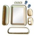 Complete Mirror Set All in One/ With Mirror/ With Storage Rack or Shelf/ With Towel Rail/ With Toothbrush Holder/ With Soap Dish Holder, and Hanger Hooks. Aaina/ Mirror/ Bathroom Mirror/ Basin Mirror/ Sheesha Set.. 