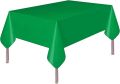 Green Plastic Waterproof Table Cover- Tablecloth for Rectangle Table 54" x 72" Disposable Table Cover for Bridal Shower Wedding Birthday Party Decorations. 