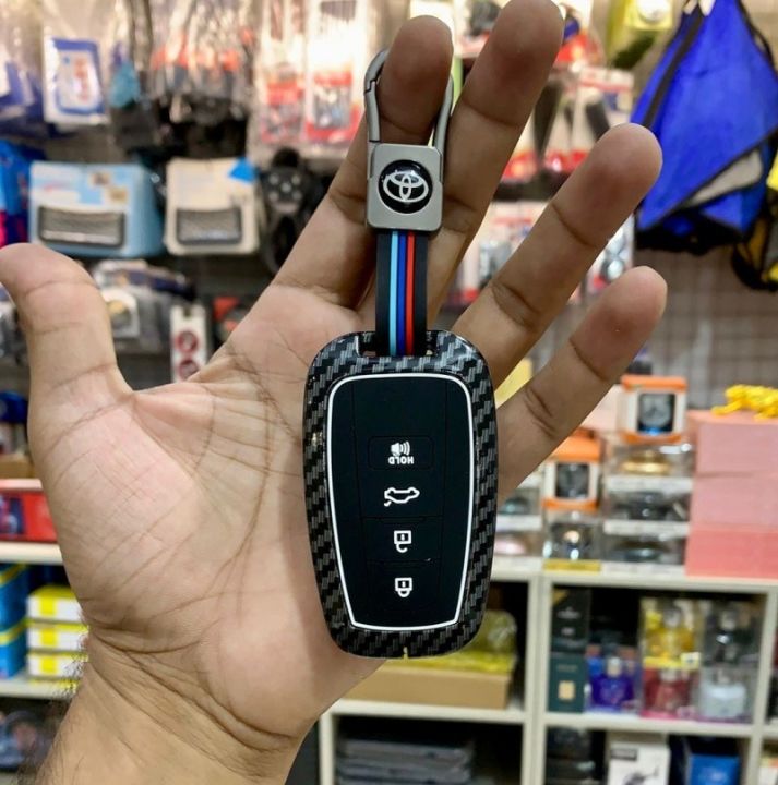Toyota Corolla Cross 2022–2024 Key Cover – Premium Carbon Fiber Metal ...