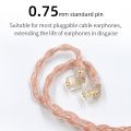 KZ 90-6 ZSX/ZAX/ZAS/ZES/ZS10 Pro/ZEX Pro/ZSN Pro Earphone Wire OFC Oxygen-Free Copper Upgrade Cable 0.75MM 3.5MM Headphone Cord. 