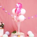 7 Tubes Balloons Holder Column Stand Balloon Stand Kit,Reusable Clear Balloon Holder(7 Balloon Sticks,7 Balloon Cups,1 Balloon Base) Makes Balloons Float Without Helium. for Table, Floor, Centerpiece with Base. 