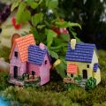 Mini Miniature House Villa Woodland Fairy Figurines Castle Fairy Garden Miniatures Castles Terrarium Figurines Garden Decoration. 
