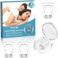 Magnetic Anti Snoring Silicone Anti Snore Nose Clip Tray Sleeping Aid Apnea Guard Night Device for Men Antisnoring Stopper. 