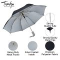TRENDZIO Folding Umbrella 8 Ribs Compact Size Portable Umbrella for Rain and Sun Protection for Girls Boys with Bag. 
