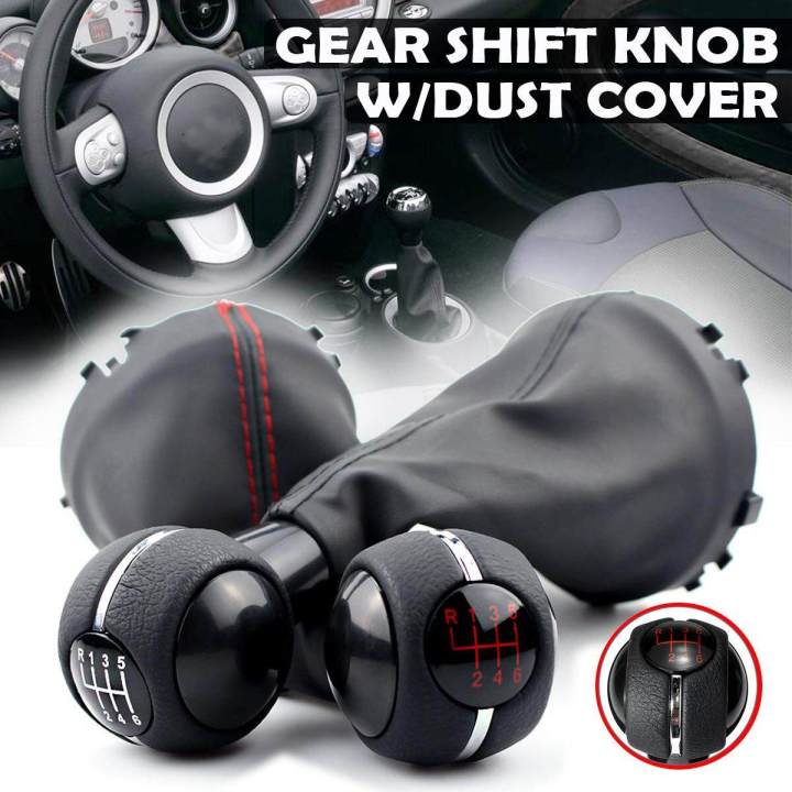 Motor%206%20Speed%20Manual%20Leather%20Gear%20Shift%20Stick%20Knob%20for%20Mini%20Cooper%20F54%20F55%20F56%20F57%20F60%20(Black)%20-%20Image%205