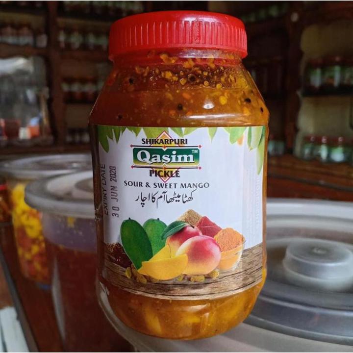 Mango Pickle Sweet & Sour Khatta Meetha Aam ka Achar - 5 KG - 100% Original Shikarpuri Achar - Qasim Shikarpuri Pickles