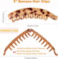 Premium Plastic Banana Clips for Hair - Strong Hold Ponytail Maker (1-6 Pack). 