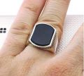 Pack of 2 Rings _2pc Black & Silver Titanium Men's Ring Never Fade Band Ring For Boys & Girls. 