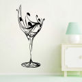 Cup Removable Self-adhesive Wall Sticker Dining Room Decal. 