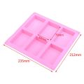 Silicone soap mold 6 even rectangular soap silicone cake mold handmade cold soap mold rectangular soap mold. 