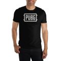 Black PUBG Printed Short Sleeves Summer Tshirts For Men. 