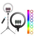 45cm RGB Ring Light 18 inch with 7ft Tripod Stand for Phone Camera iPad Selfie Live Stream YouTube TikTok Video Shooting Best Lighting Atmosphere Ringlight (18 inch). 