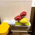 Love press, bathroom water tank auxiliary, colored heart-shaped toilet flush button. 