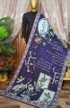 Ishq Murshid Blue Silk Dupatta – Premium Shawl with Urdu Poetry and Calligraphy, 2.5 Meters Length. 