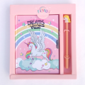 Cute Unicorn diary with Gel Pen with Packing stationery school Gift. 