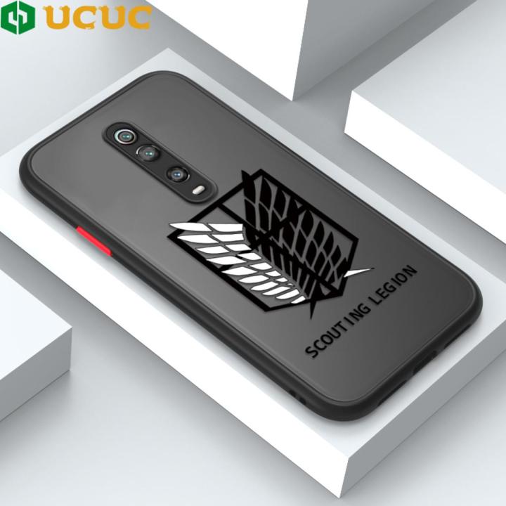 UCUC for Redmi K20 Pro / K20 / Xiaomi 9T Back Cover Wings of Freedom Frosted Transparent Hard Phone Case Thin Shockproof Full Cover Camera Protect Case