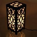New Wooden Table Lamp with Creative Laser Cutting Design,Suitable for Bedside,Drawing Room,Lobby Etc | Gift item  | lights Lamp for home decor | ceiling lights. 