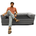 Relaxsit Fold Out Z Chair Couple Bed mattress double Folding Bed Two tone Sofa Cum Bed Mattress Foam. 