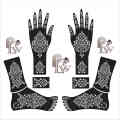 Bridal Mehndi Design Stencils Hand and Foot. 