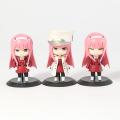 Darling in the FRANXX Zero Two 02 Cute PVC Figures Figurine Toys 3pcs/set. 