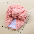 I LOVE DADDY&MUMMY-Bows Baby Hat Winter Infant Toddler Beanie Cap Plush Thick Warm Kids Girl Boy Bonnet Hat Solid Color Head Wrap Kids Accessories. 