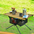 Portable Folding Table Storage Net Shelf Bag Stuff Mesh For Picnic Outdoor Camping BBQ Kitchen Folding Table Rack Outdoor Desk. 