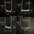 Stainless Steel Necklaces For Women Girl Angel Babygirl Princess Pendant Necklaces Gold Color Ketting Babygirl Collar. 