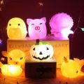 Cartoon Moon Unicorn shaped Led Night Light Bedroom Bedside Lamp Children Baby Kids Star Rainbow Shell Night Lamp Birthday Party Gifts.