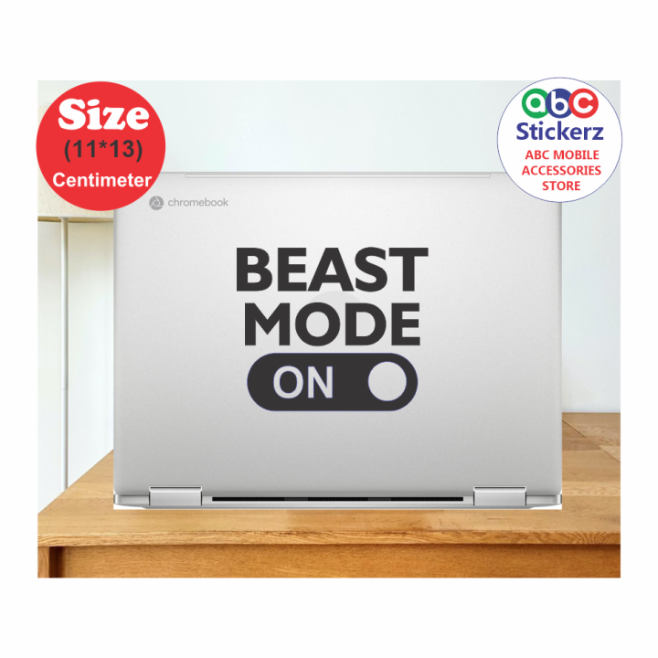 Bemo Pc Sticker BEAST MODE ON Laptop Sticker Decal New Design, Car Stickers, Wall ...