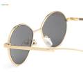 3X Vintage Small Oval Frame Women's Sunglasses Gold Frame Gray Lens. 
