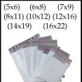 500 Pieces With Shipping Lable Pocket  5x6, 6x9, 7x9, 8x11, 10x12, 12x16, 14x19, 16x22 E Commerce Courier Flyer Water Proof Thick Quality Perfect Adhesive Tape TCS Leopard Call Courier Plane White Flyer. 
