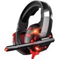 K2 PRO Gaming Headset with 7.1 Surround Sound Stereo with Noise Canceling Mic LED Light, Compatible with PC, PS4, PS5, Xbox One. 