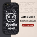 For iPhone 6 6s Case Funny Doodle Devil Lambskin Phone Case Soft Silcone Shockproof Cover. 