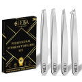 OCBA Eyebrow Tweezers Professional Hair Pluckier Premium Stainless Steel Tweezers For Men Women & Beautician. 