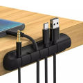 5 Holes Cable Organizer Silicone USB Cable Winder Desktop Tidy Management Clips Cable Holder for Mouse Headphone Wire. 