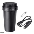 350ml 12V Stainless Steel Car Heating Cup Electric Water Cup Display Temperature Intelligent Thermal Insulation Mug. 