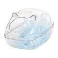 Hamster Bathtub Fully Transparent Leak-proof Safe Pet Hamster Bathroom for Little Animals. 