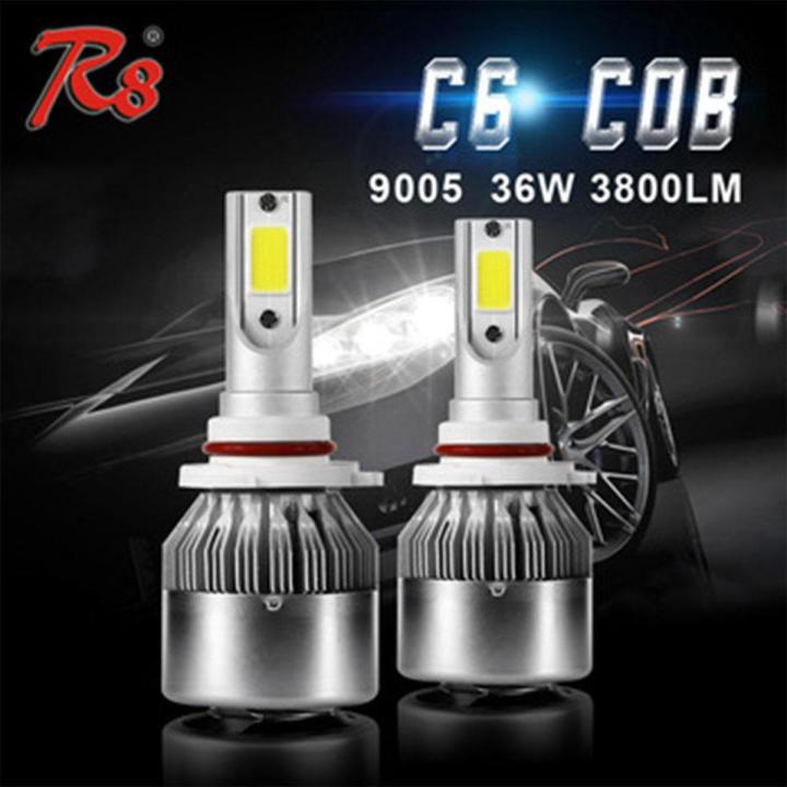 C6 Led Headlight Bulbs For Any Car And Bike H11 36W / 3800LM