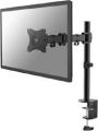 Single Monitor Arm Desk Mount, Holds Screens up to 22 inch Regular and 28 inch Ultrawide, Fully Adjustable Stand with C-Clamp and Grommet Base, VESA 75x75mm or 100x100mm, Black. 