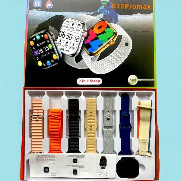 S10 PRO MAX SERIES 9 7 In 1 Smart Watch 2.1 Inch Full HD Screen Series 9 Wireless Charging 7 Straps Waterproof/Y60 ULTRA /Y80 ULTRA /10 IN 1 ULTRA/T900 ULTRA/T800 ULTRA /T500/T500 Ultra/H20 ULTRA/DT900 ULTRA/
